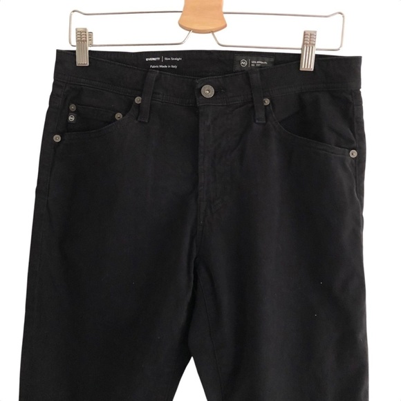 AG Adriano Goldschmied The Everett Slim Straight Pants Black Size 29 X 32 - Picture 2 of 9